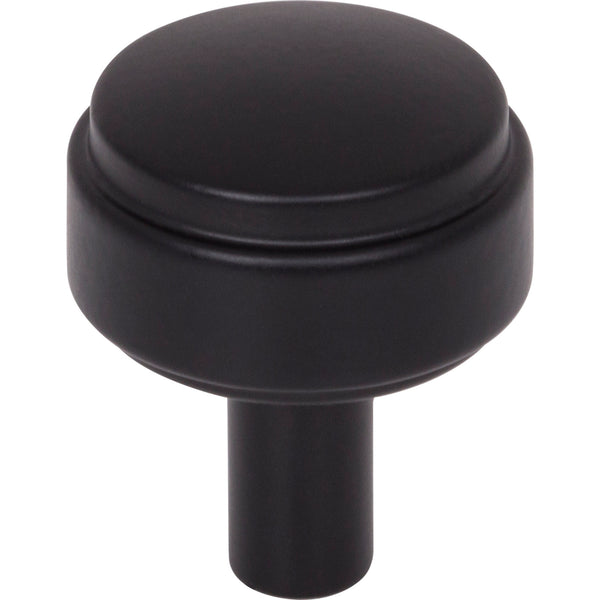 1-1/8" Diameter Matte Black Hayworth Cabinet Knob