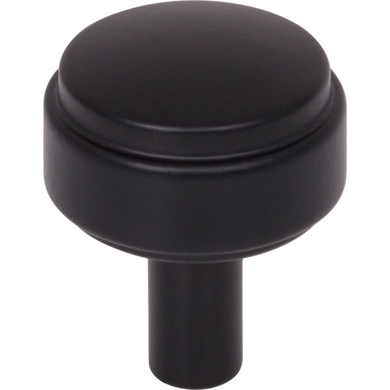 1-1/8" Diameter Matte Black Hayworth Cabinet Knob