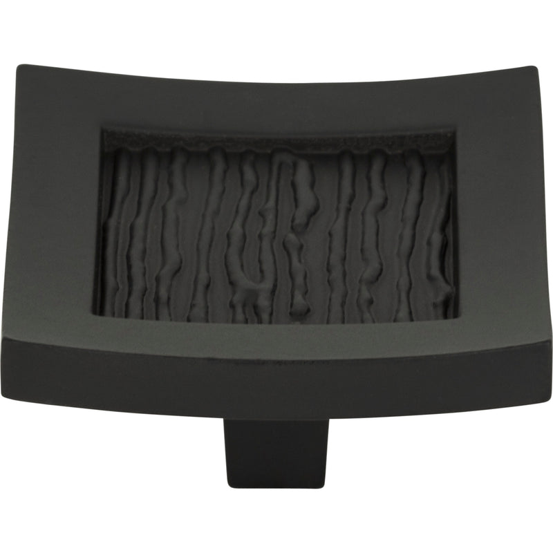 Primitive Square Knob 1 1/2 Inch Matte Black