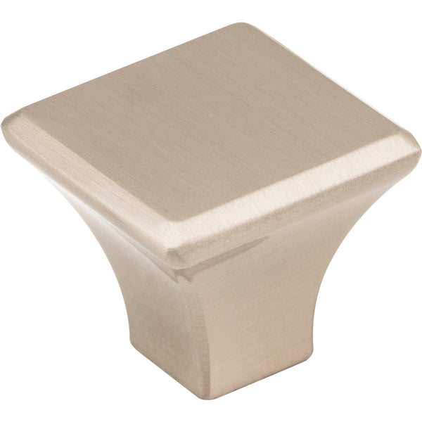 1-1/8" Overall Length Satin Nickel Square Marlo Cabinet Knob