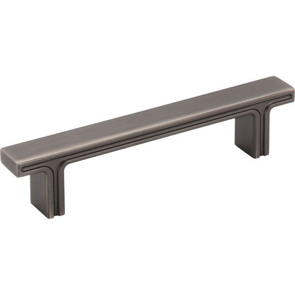 96 mm Center-to-Center Brushed Pewter Square Anwick Cabinet Pull