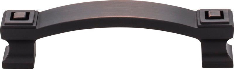 96 mm Center-to-Center Brushed Oil Rubbed Bronze Square Delmar Cabinet Pull