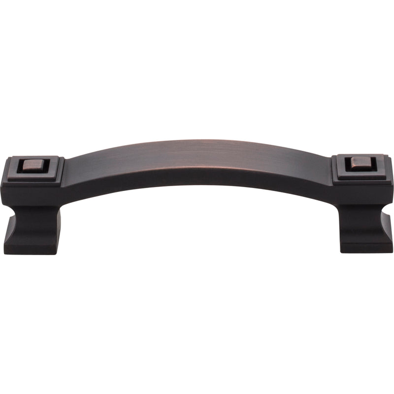 96 mm Center-to-Center Brushed Oil Rubbed Bronze Square Delmar Cabinet Pull