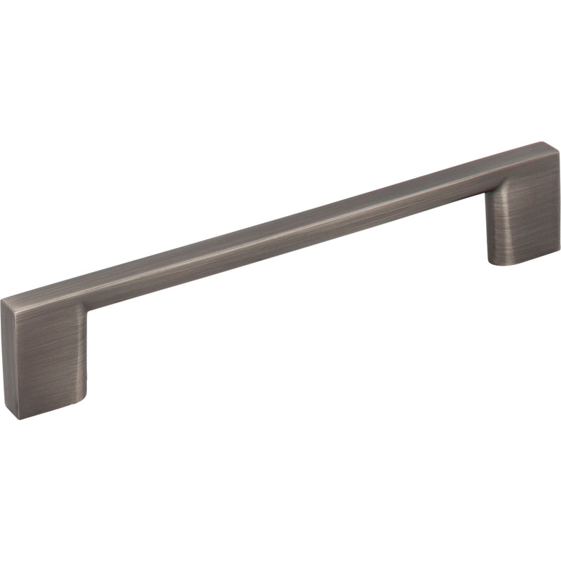 128 mm Center-to-Center Brushed Pewter Square Sutton Cabinet Bar Pull