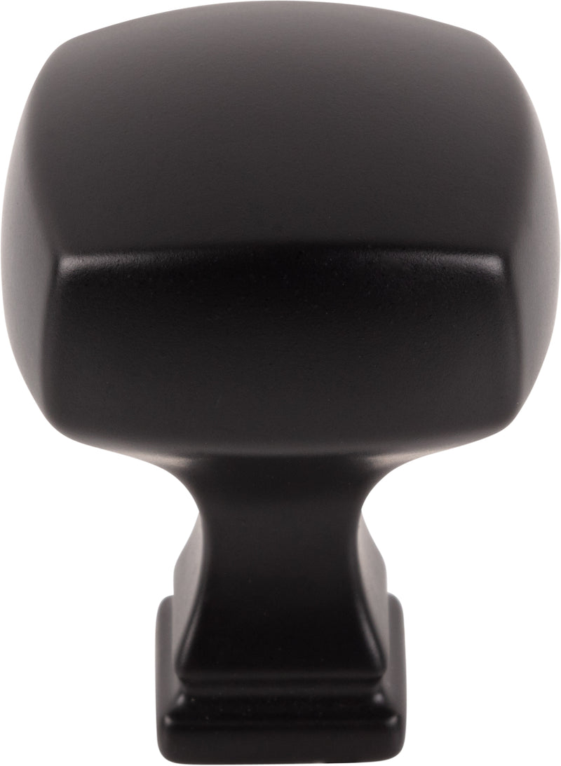 1-1/8" Overall Length Matte Black Square Audrey Cabinet Knob