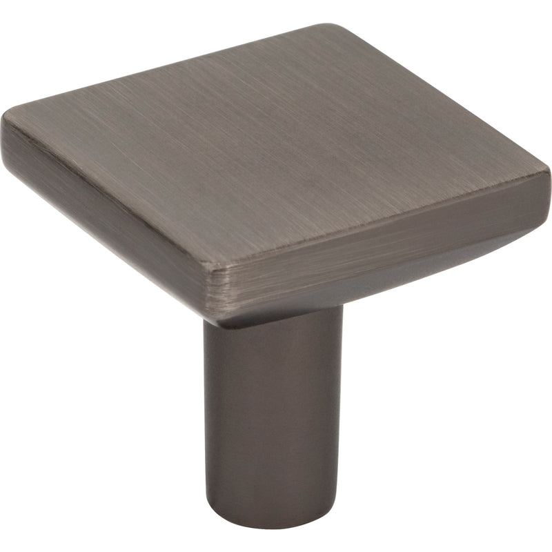 1-1/4" Overall Length Brushed Pewter Walker 1 Square Knob