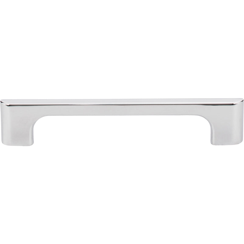 128 mm Center-to-Center Polished Chrome Asymmetrical Leyton Cabinet Pull