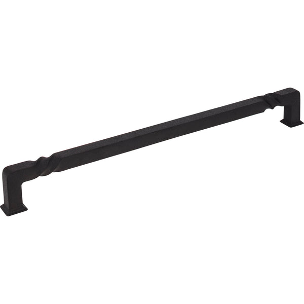 12" Center-to-Center Matte Black Rustic Twist Tahoe Appliance Handle