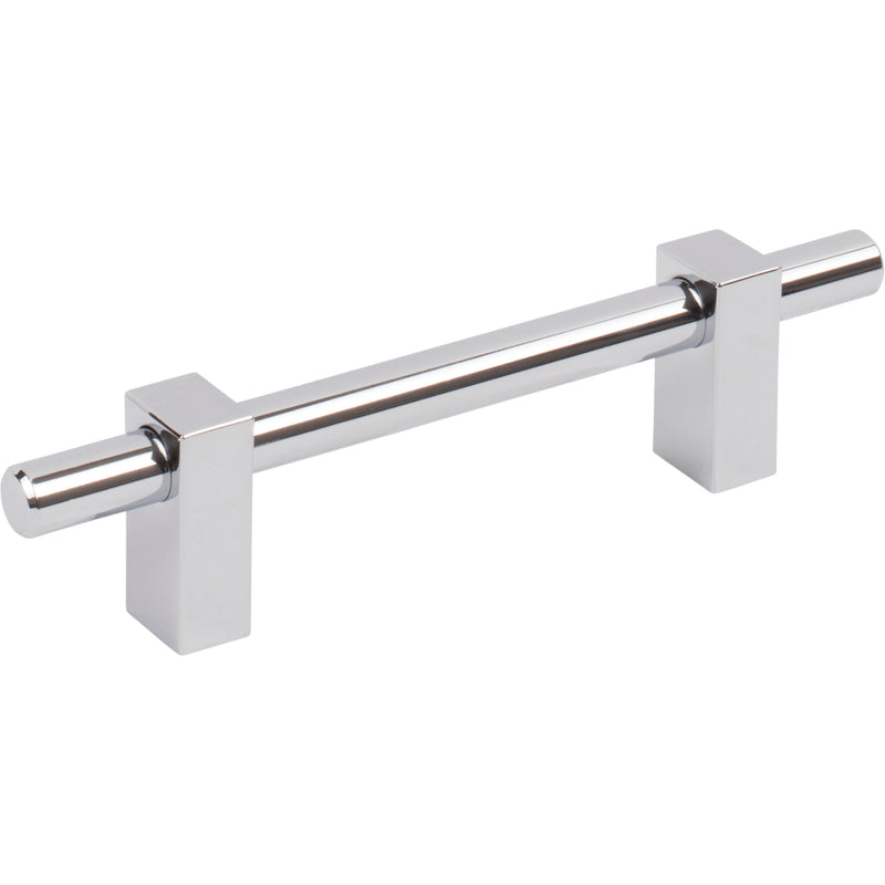 96 mm Center-to-Center Polished Chrome Larkin Cabinet Bar Pull