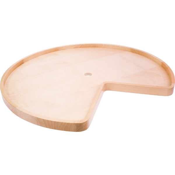 28" Kidney Wood Lazy Susan Individual Shelf with Hole