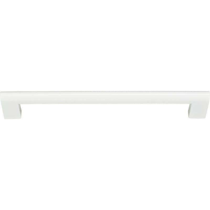 Round Rail Pull 7 9/16 Inch (c-c) High White Gloss