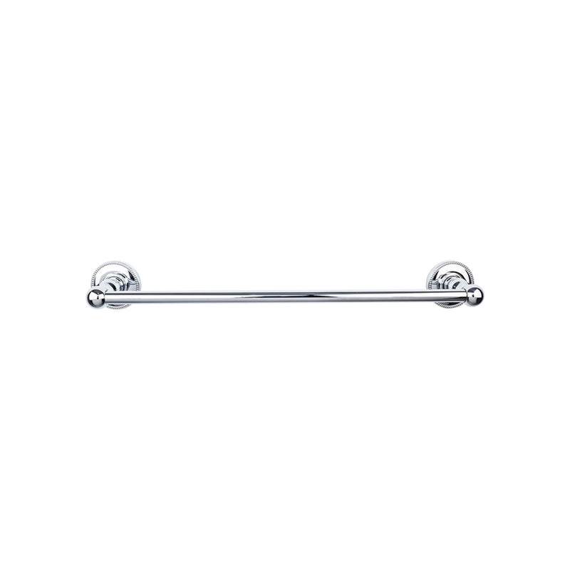 Edwardian Bath Towel Bar 24 In. Single - Beaded Bplate Polished Chrome