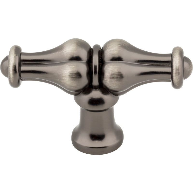 2-1/4" Brushed Pewter Bella Cabinet "T" Knob