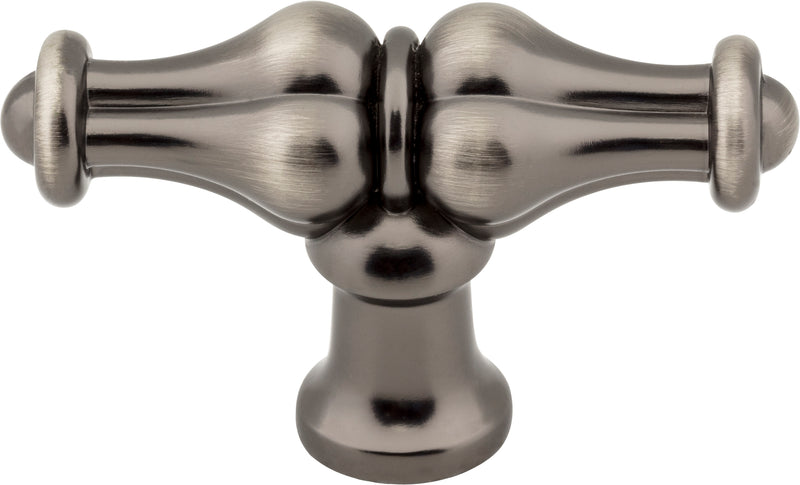 2-1/4" Brushed Pewter Bella Cabinet "T" Knob