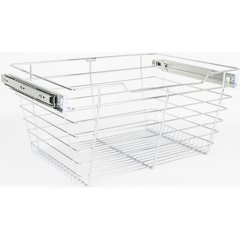 Chrome Closet Pullout Basket with Slides 14"D x 29"W x 11"H