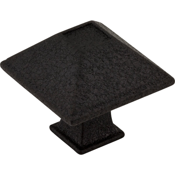 1-1/4" Overall Length Matte Black Square Tahoe Cabinet Knob