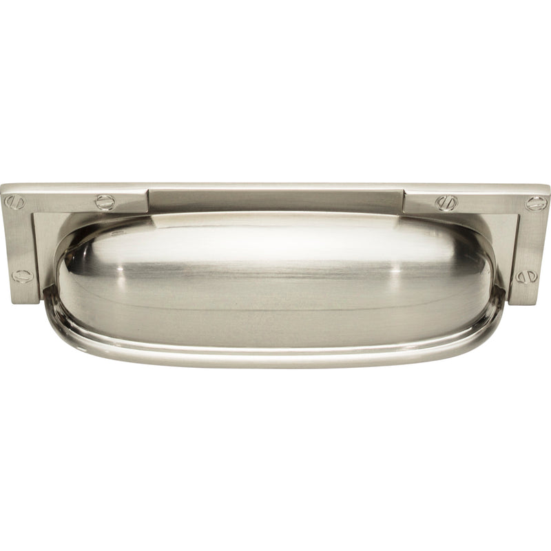 Campaign L-Bracket Cup Pull 3 3/4 Inch (c-c) Brushed Nickel