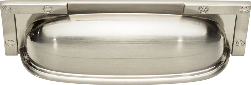 Campaign L-Bracket Cup Pull 3 3/4 Inch (c-c) Brushed Nickel