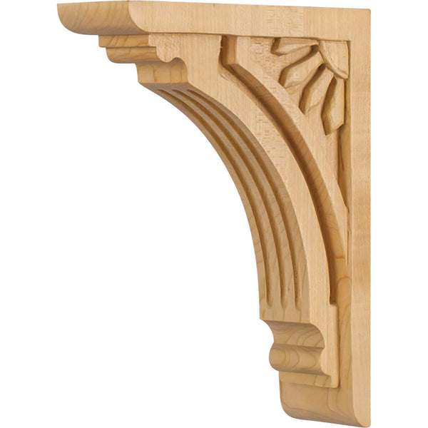 2" W x 6" D x 8" H Alder Art Deco Corbel