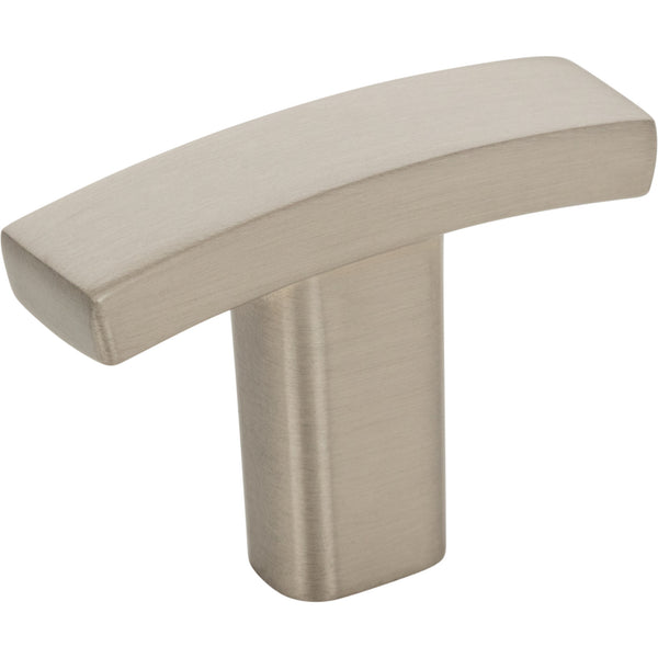 1-1/2" Overall Length Satin Nickel Square Thatcher Cabinet "T" Knob