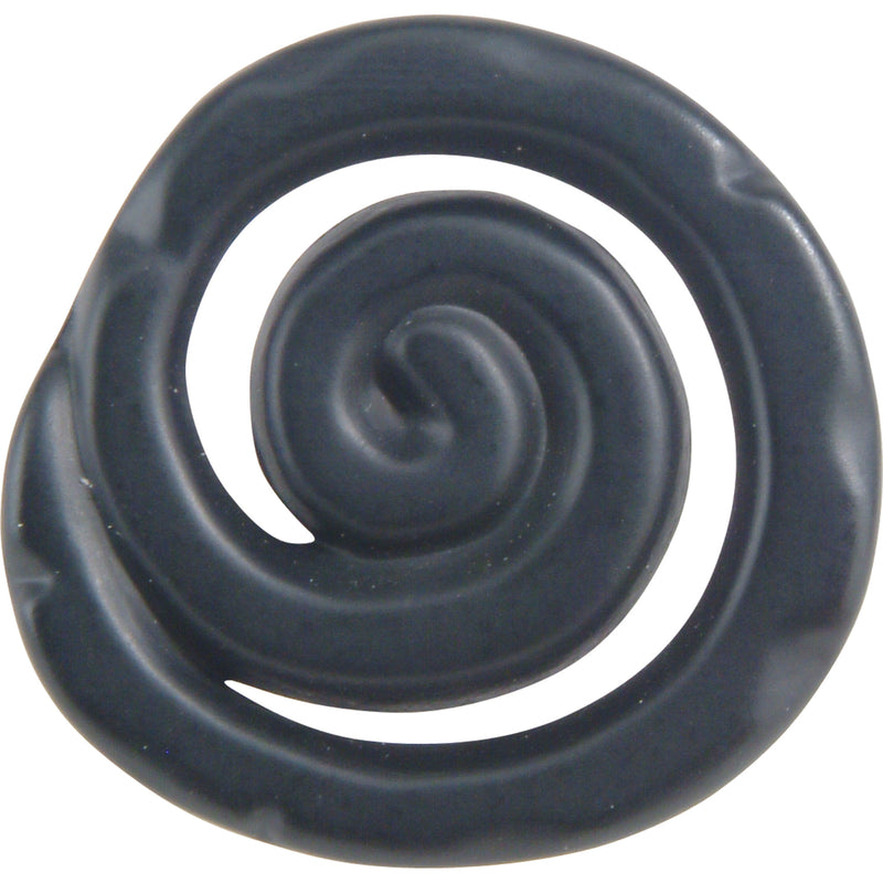 Scroll Knob 1 1/2 Inch Matte Black