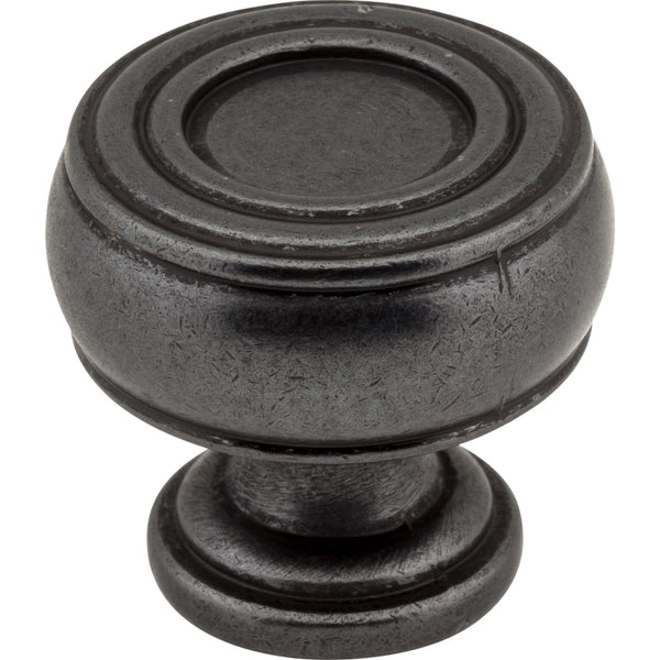 1-3/16" Diameter Gun Metal Barrel Bremen 2 Cabinet Knob