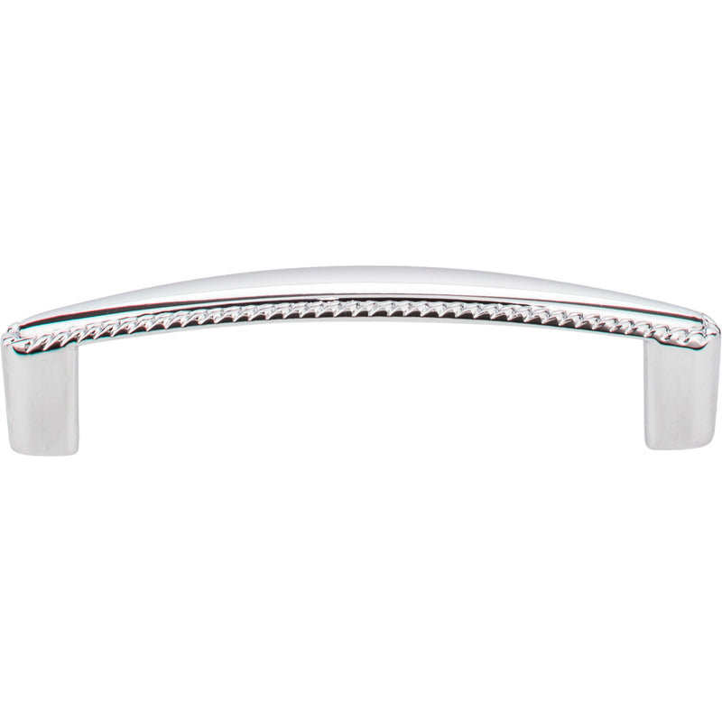 96 mm Center-to-Center Polished Chrome Rope Detailed Lindos Cabinet Pull