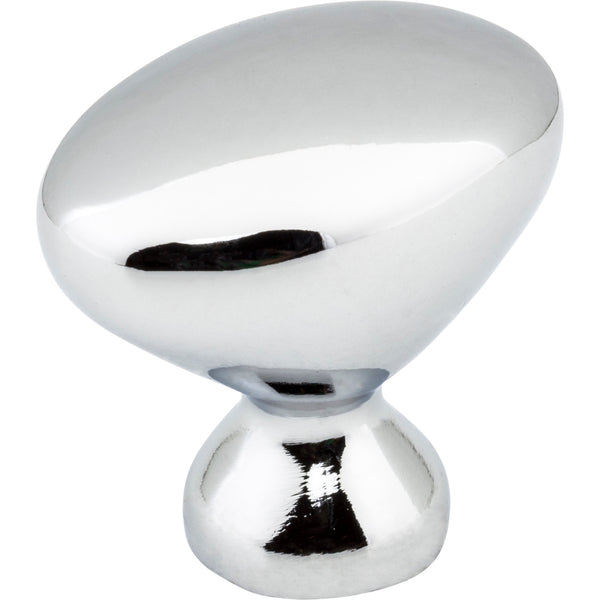 1-1/4" Overall Length Polished Chrome Oval Merryville Cabinet Knob