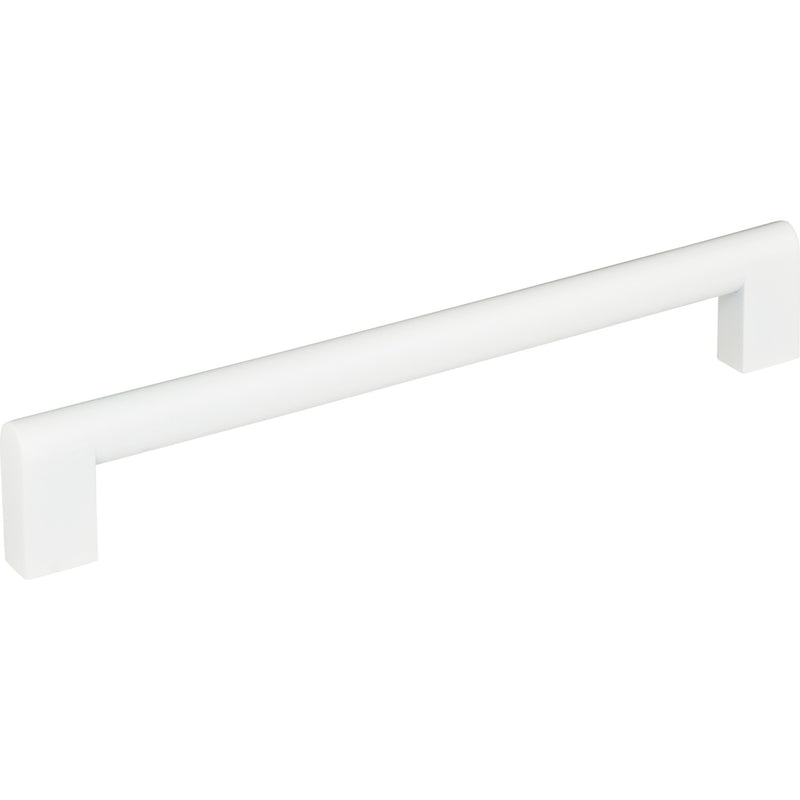 Round Rail Pull 7 9/16 Inch (c-c) High White Gloss