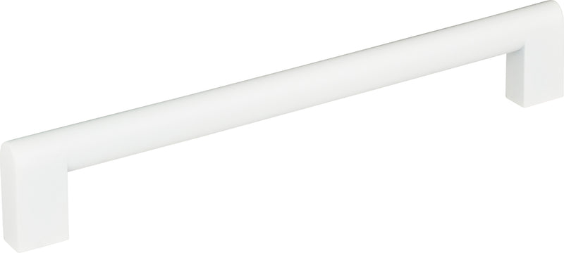 Round Rail Pull 7 9/16 Inch (c-c) High White Gloss