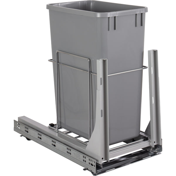 35qt Wire Single Trashcan Pullout with Soft-close Slides