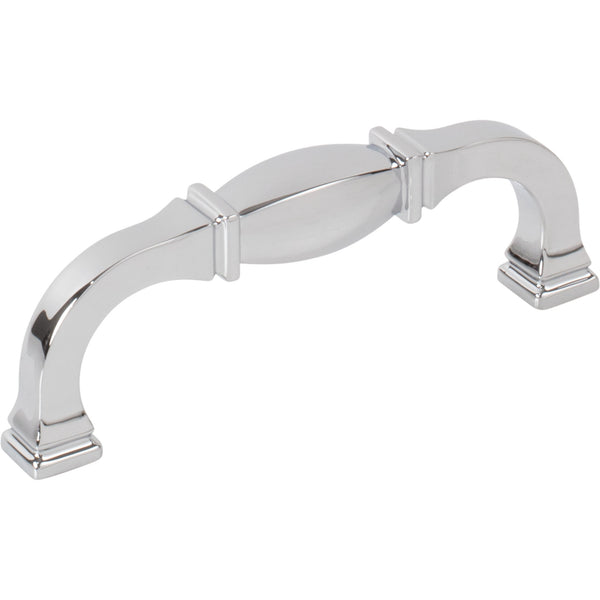 96 mm Center-to-Center Polished Chrome Audrey Cabinet Pull