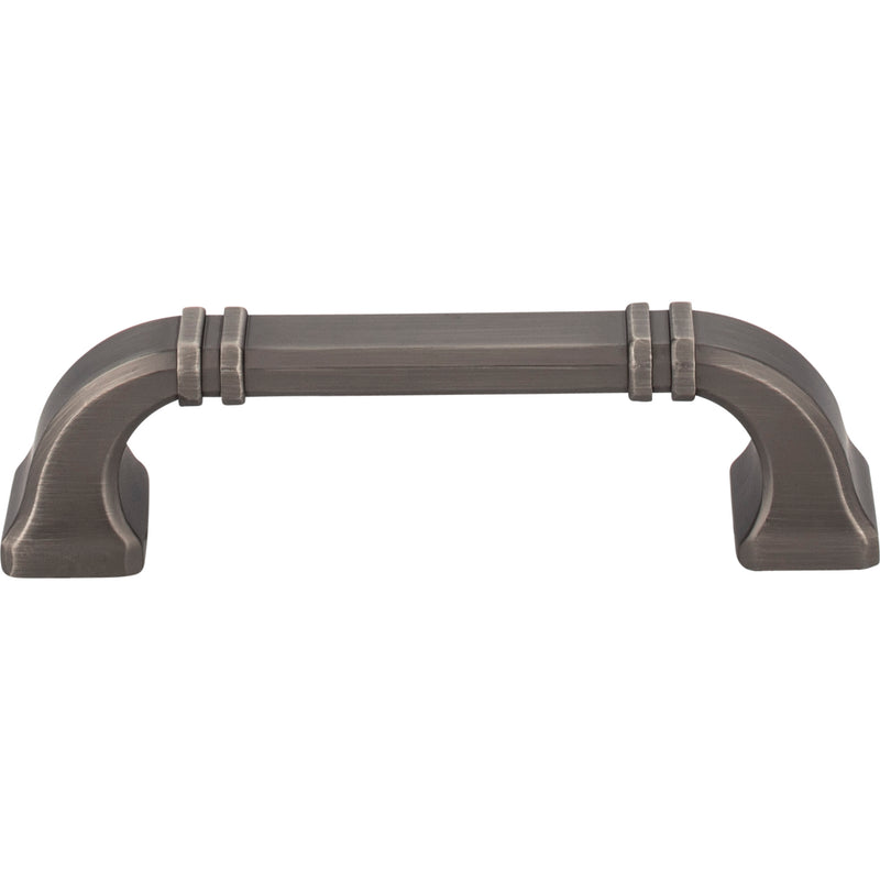 96 mm Center-to-Center Brushed Pewter Ella Cabinet Pull