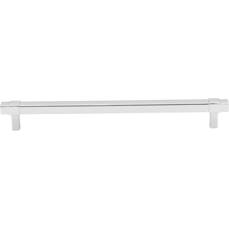 224 mm Center-to-Center Polished Chrome Square Zane Cabinet Pull