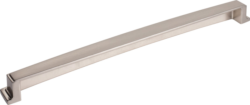 305 mm Center Satin Nickel Square-to-Center Square Renzo Cabinet Cup Pull