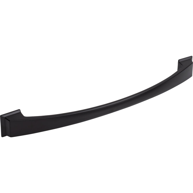 12" Center-to-Center Matte Black Arched Roman Appliance Handle