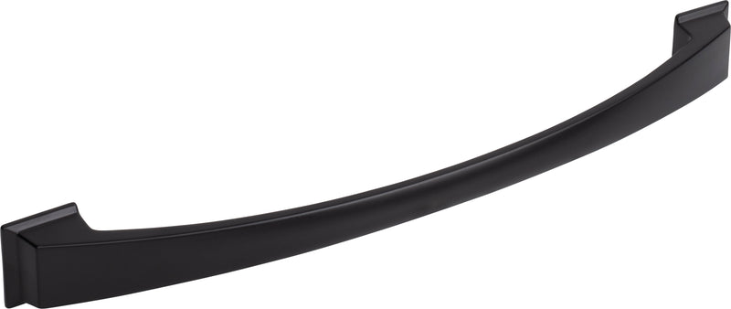 12" Center-to-Center Matte Black Arched Roman Appliance Handle