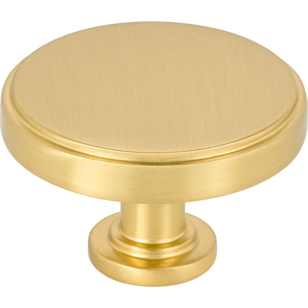1-3/4" Diameter Brushed Gold Richard Cabinet Knob