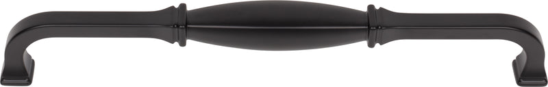 18" Center-to-Center Matte Black Audrey Appliance Handle