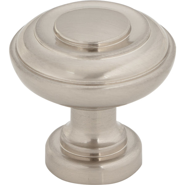 Ulster Knob 1 1/4 Inch Brushed Satin Nickel