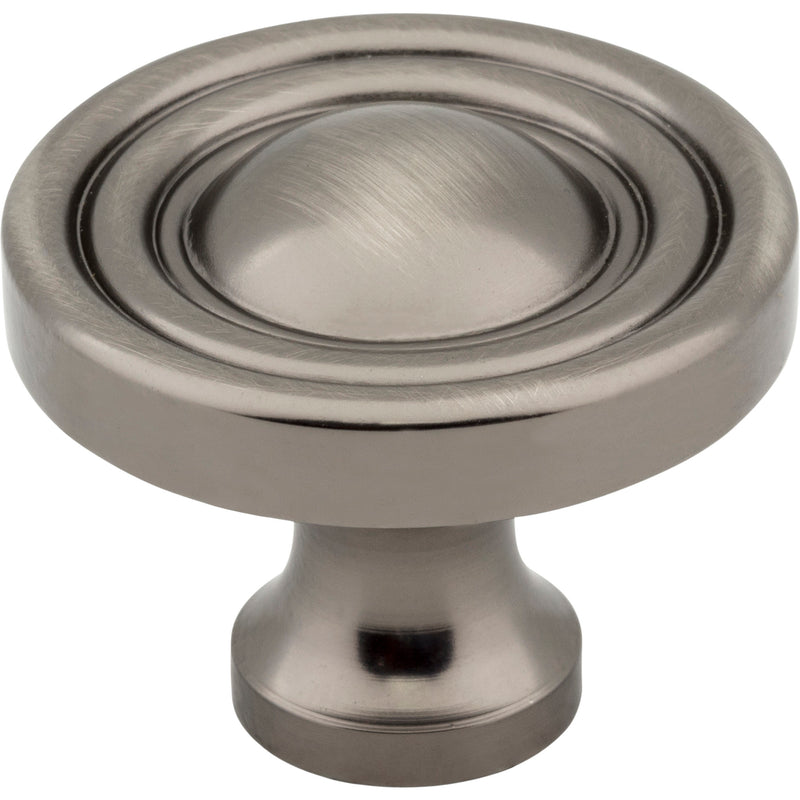 1-3/8" Diameter Brushed Pewter Round Bella Cabinet Knob