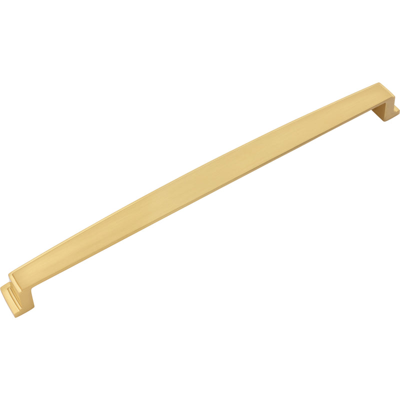 305 mm Center Brushed Gold Square-to-Center Square Renzo Cabinet Cup Pull