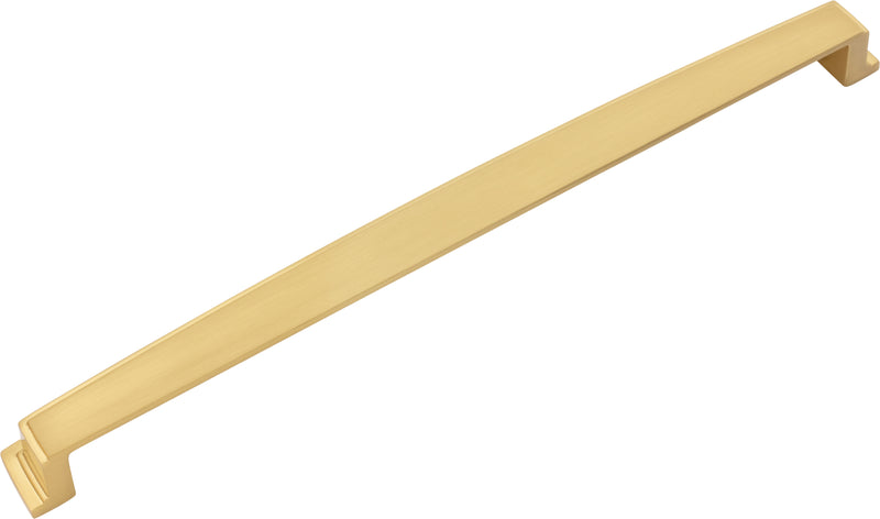 305 mm Center Brushed Gold Square-to-Center Square Renzo Cabinet Cup Pull