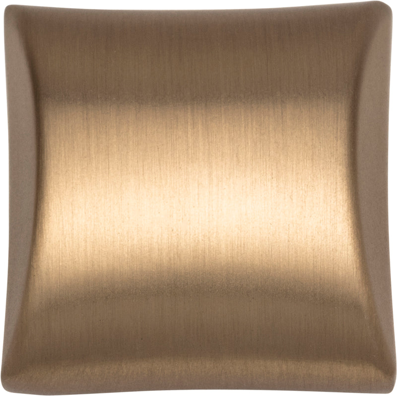 1-1/8" Overall Length Satin Bronze Square Glendale Cabinet Knob