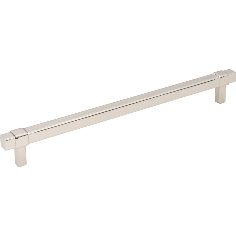 224 mm Center-to-Center Polished Nickel Square Zane Cabinet Pull