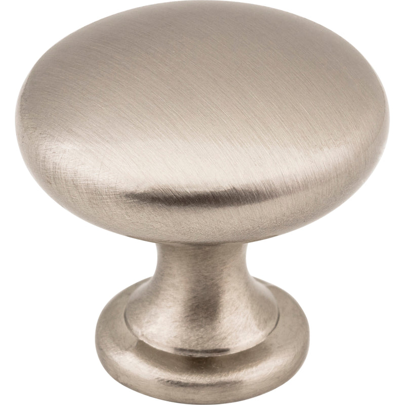 1-3/16" Diameter Satin Nickel Madison Cabinet Mushroom Knob