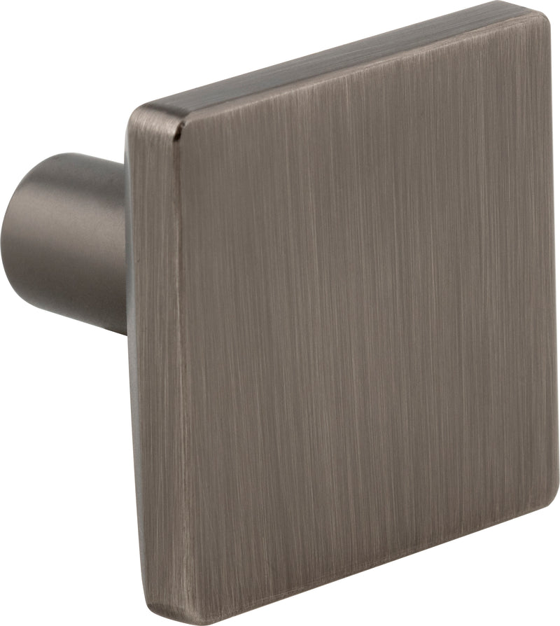 1-5/8" Overall Length Brushed Pewter Walker 1 Square Knob