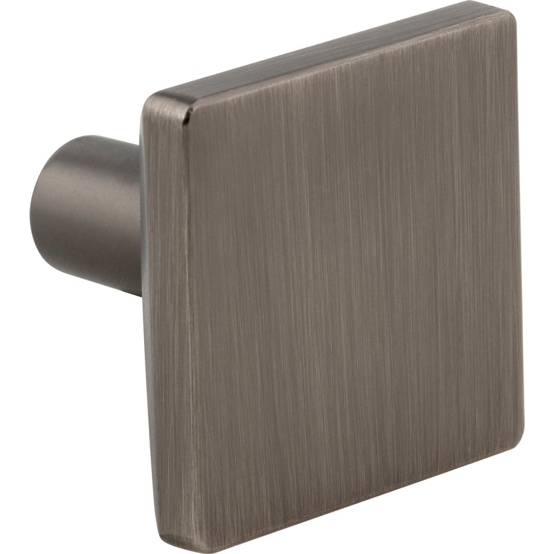 1-5/8" Overall Length Brushed Pewter Walker 1 Square Knob