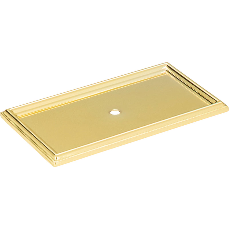 Campaign Rope Backplate 3 11/16 Inch Polished Brass