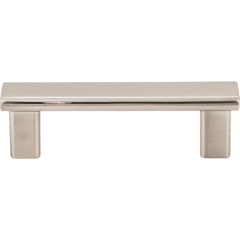 3" Center-to-Center Satin Nickel Square Park Cabinet Pull